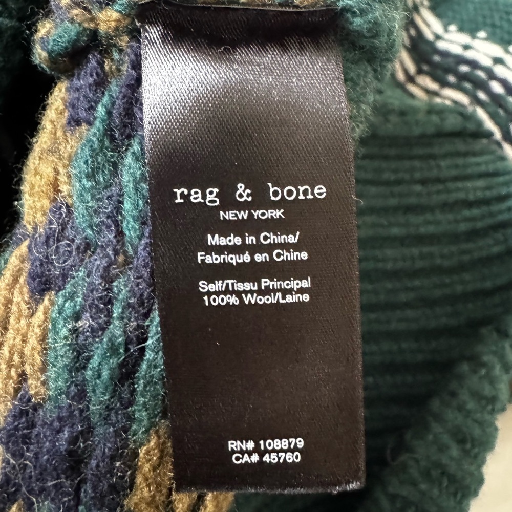 Rag & Bone Green Patterned Sweater - Picture 2 of 5